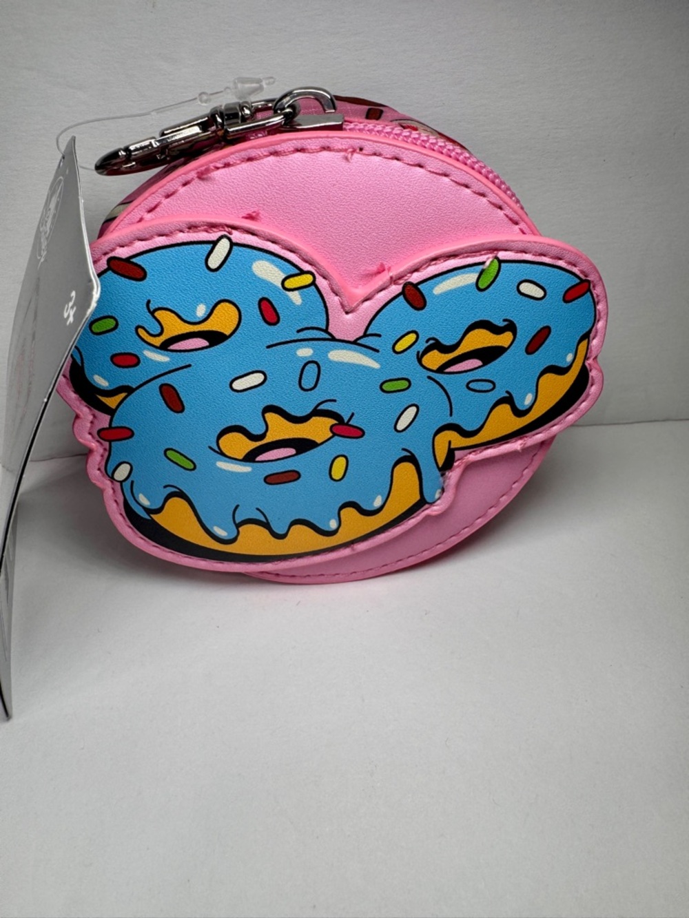 NWT Disney Mickey Snacks Donut Reusable Packable Tote Bag. Cute pink bag